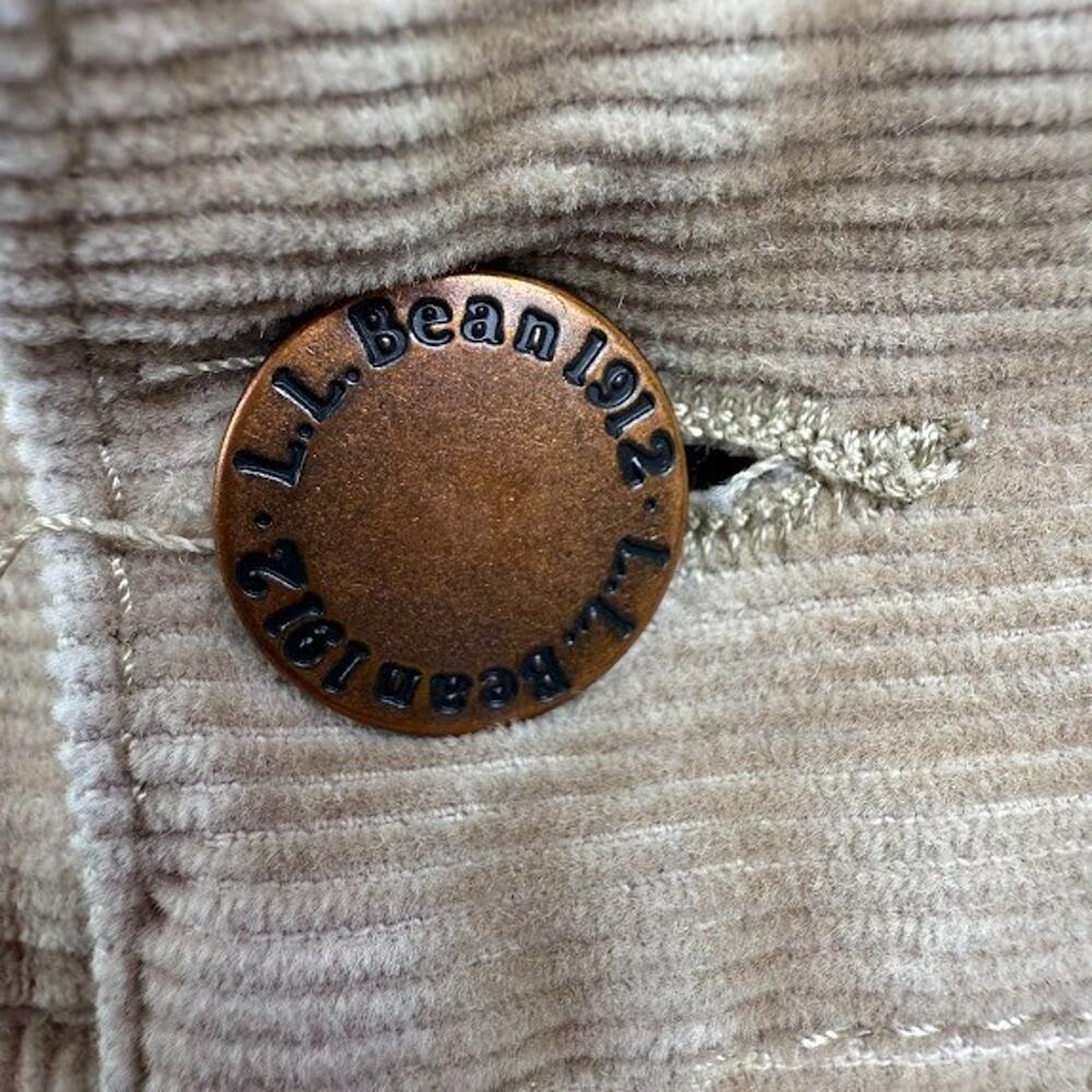 LL Bean‎ 1912 Pants Womens 14 Tan Corduroy Favorite Fit Straight Leg - Picture 3 of 9
